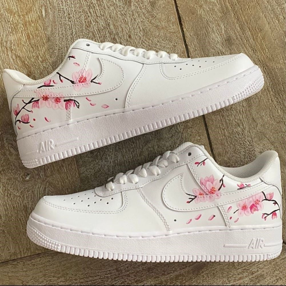 Pink Blossom Custom Sneakers Air Force 1