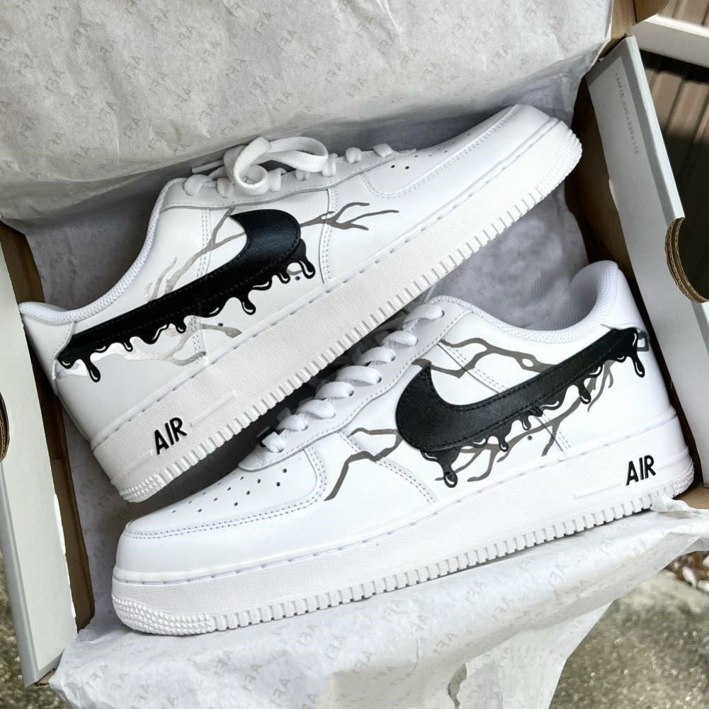 Black Lightning Custom Sneakers Air Force 1