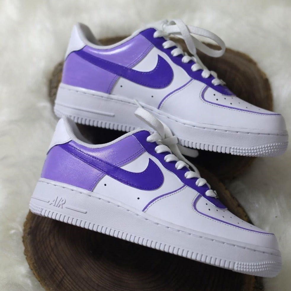 Purple Smooth Custom Sneakers Air Force 1