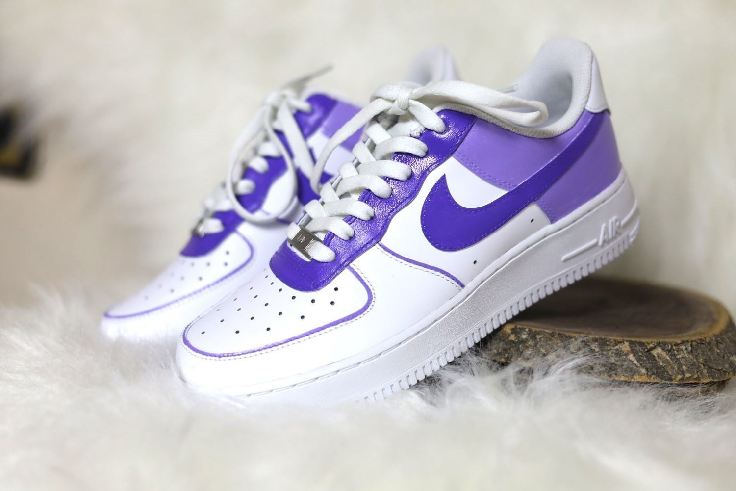 Purple Smooth Custom Sneakers Air Force 1