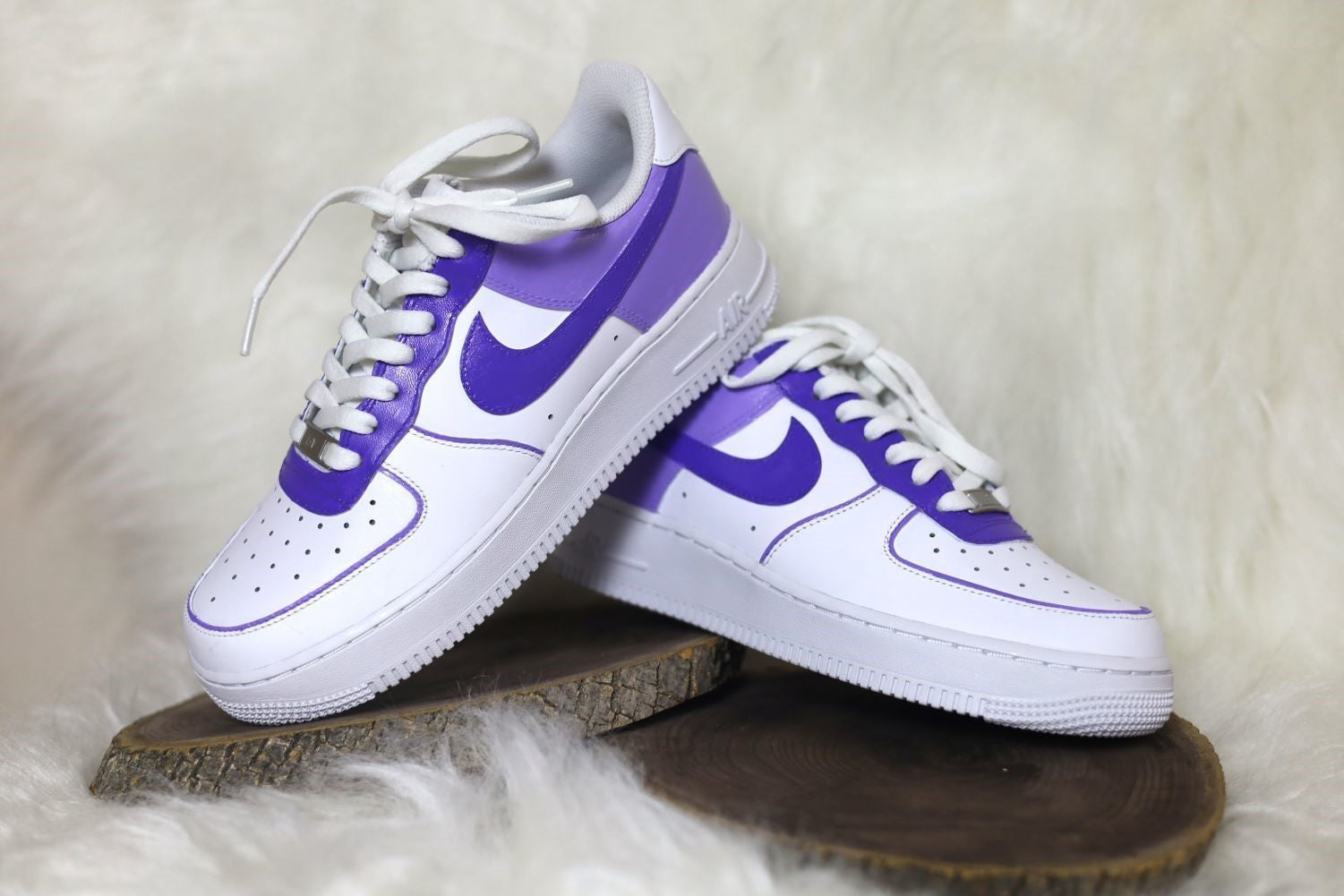 Purple Smooth Custom Sneakers Air Force 1