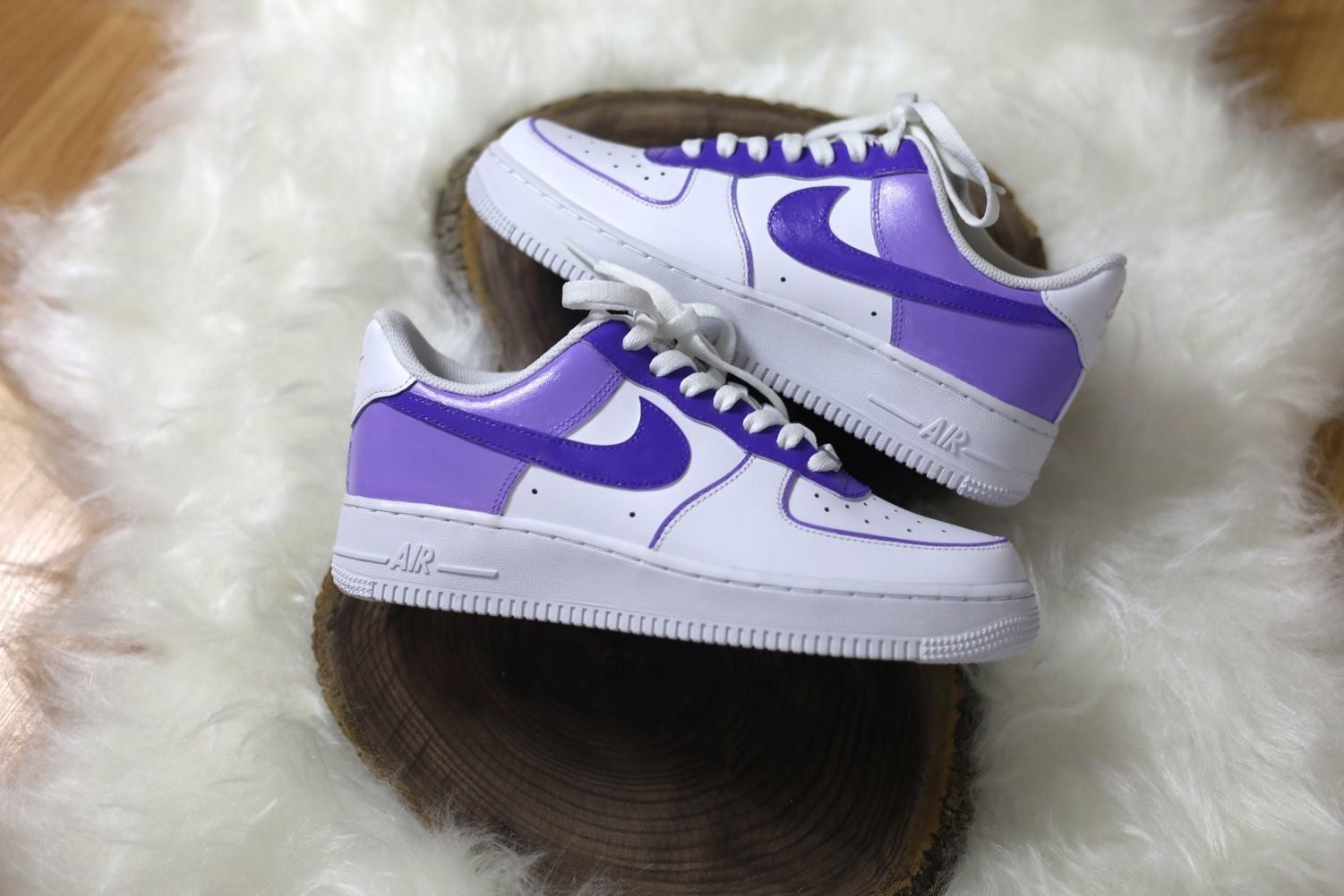 Purple Smooth Custom Sneakers Air Force 1