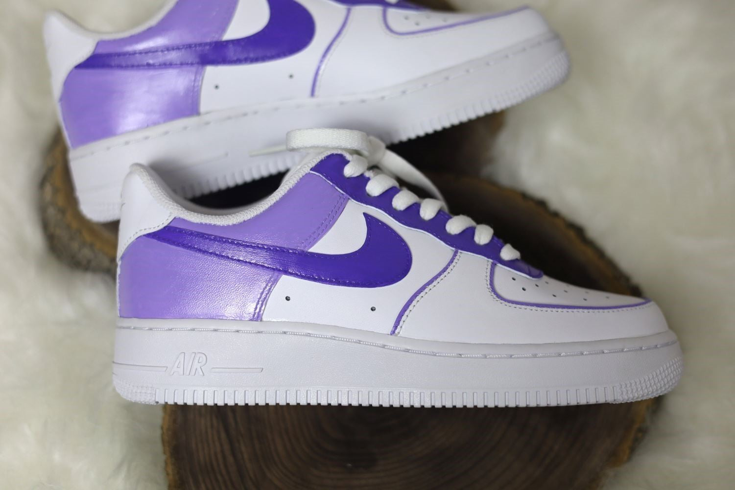 Purple Smooth Custom Sneakers Air Force 1