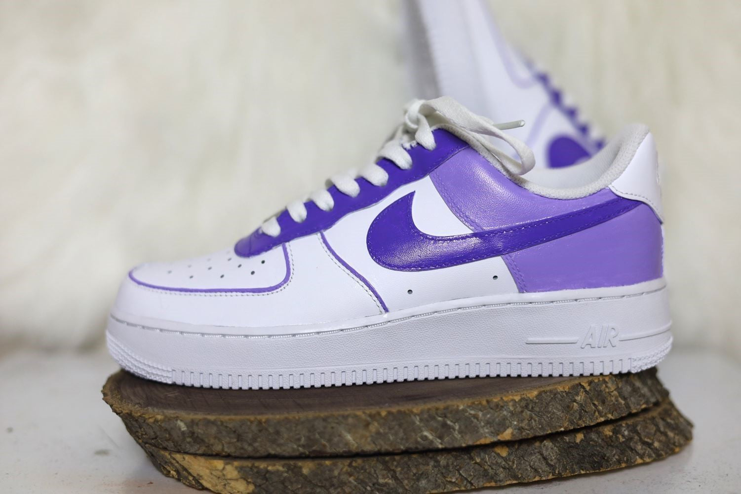 Purple Smooth Custom Sneakers Air Force 1