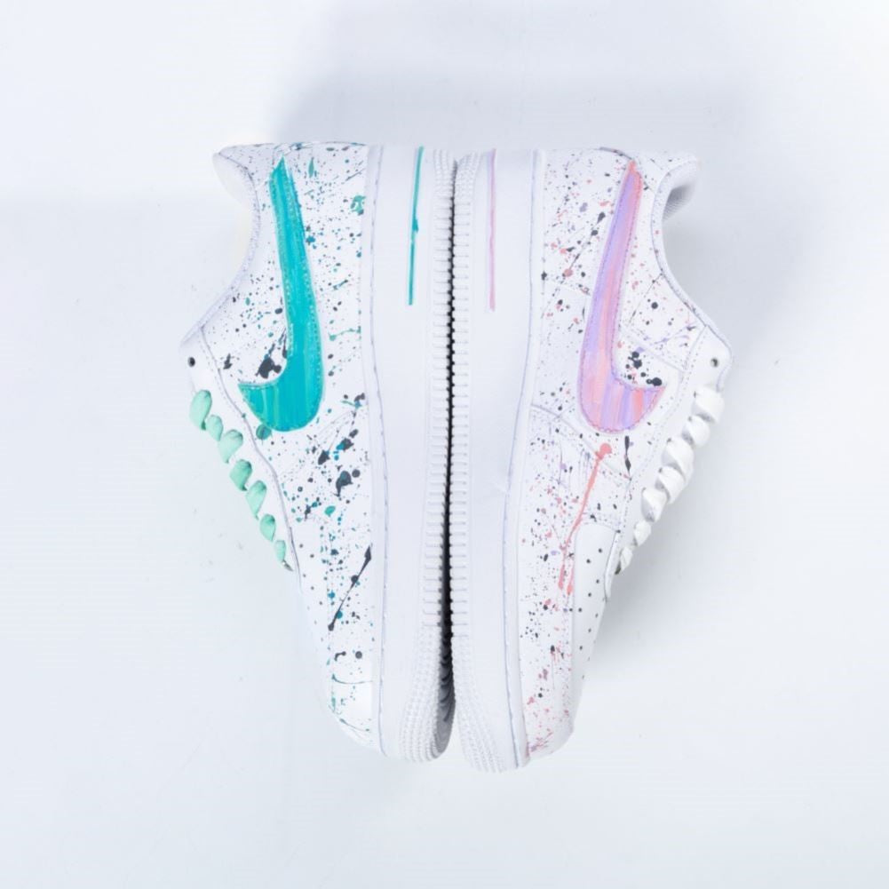 Tricolor Splatter Custom Sneakers Air Force 1