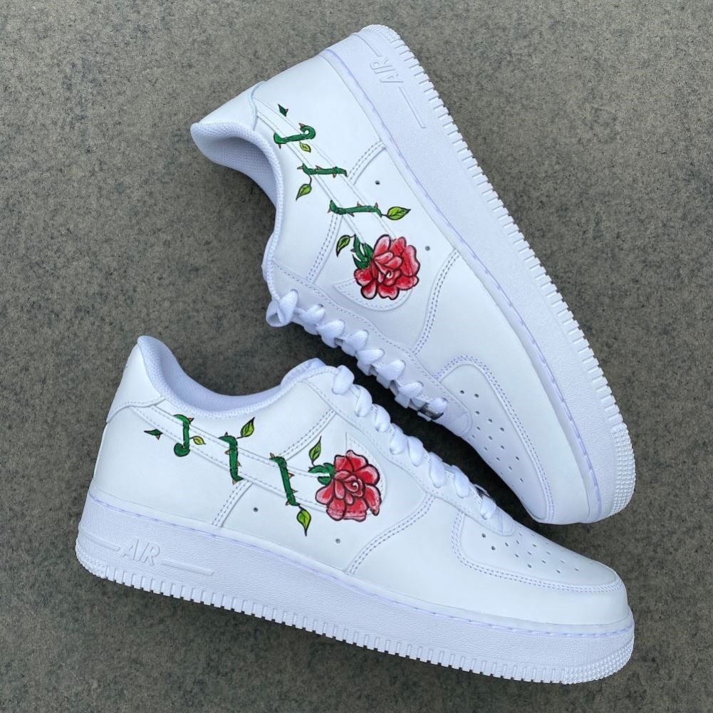 Pink Rose Custom Sneakers Air Force 1