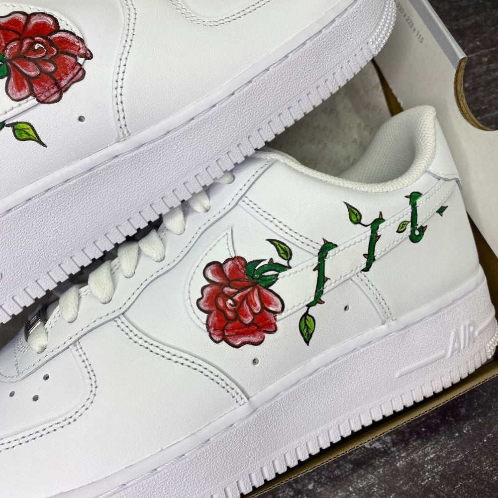 Pink Rose Custom Sneakers Air Force 1