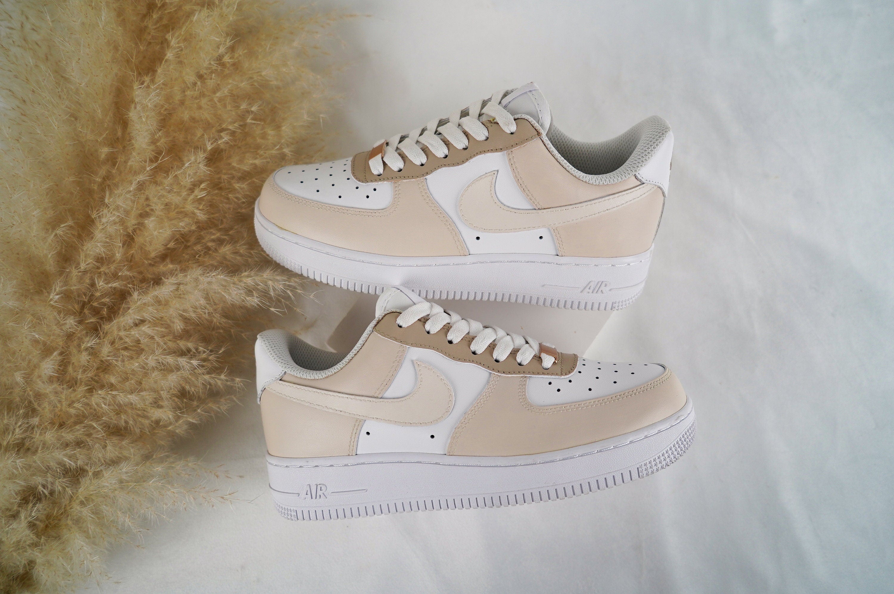 Brown Beige Custom Sneakers Air Force 1