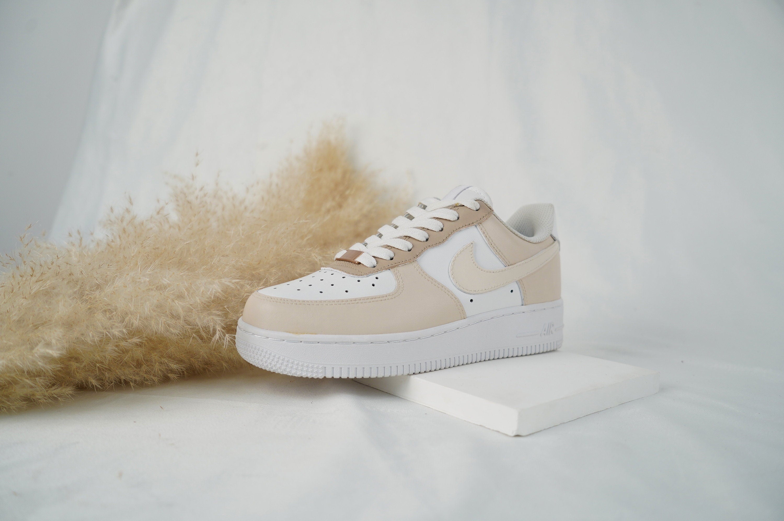 Brown Beige Custom Sneakers Air Force 1