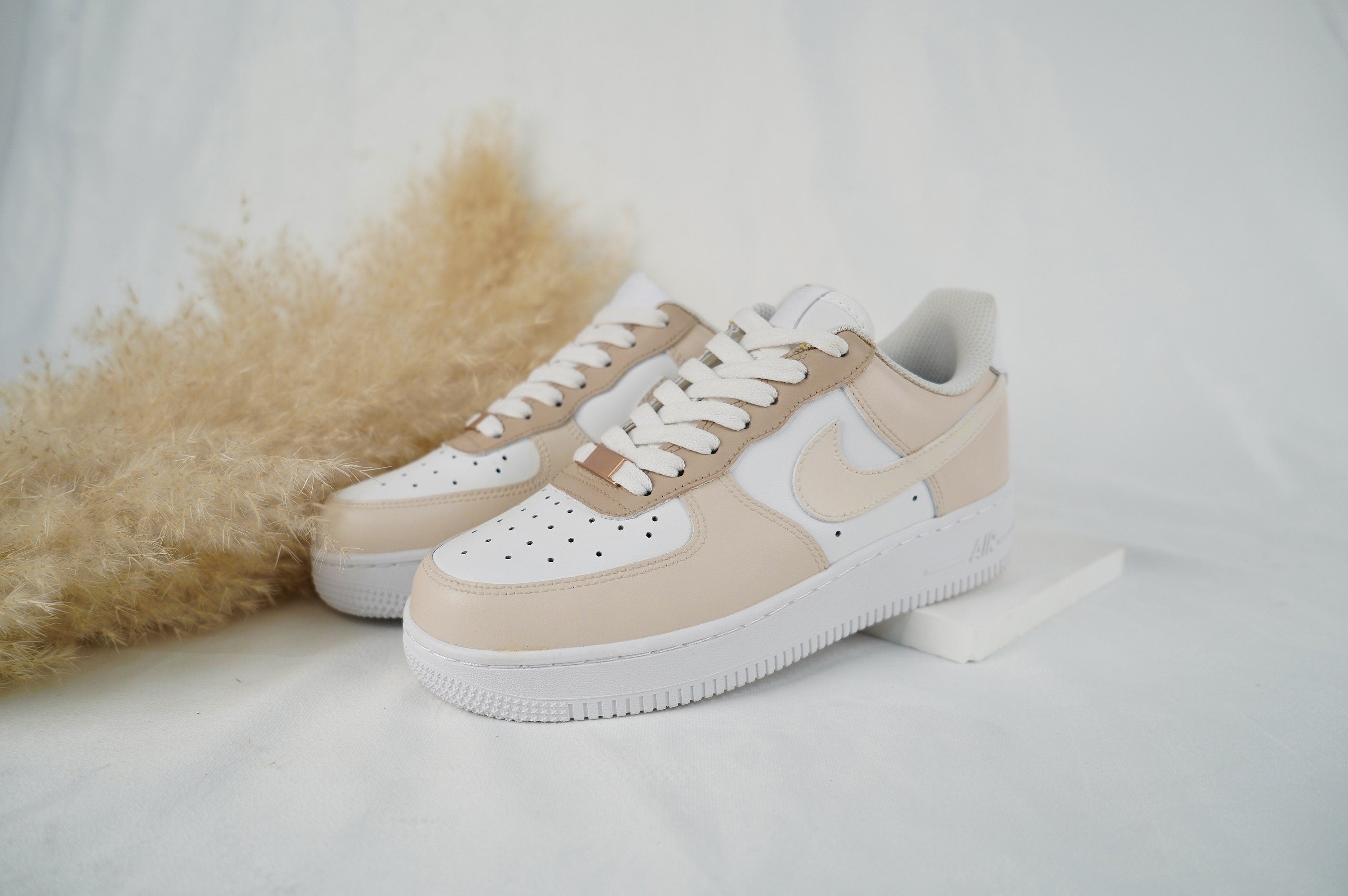 Brown Beige Custom Sneakers Air Force 1