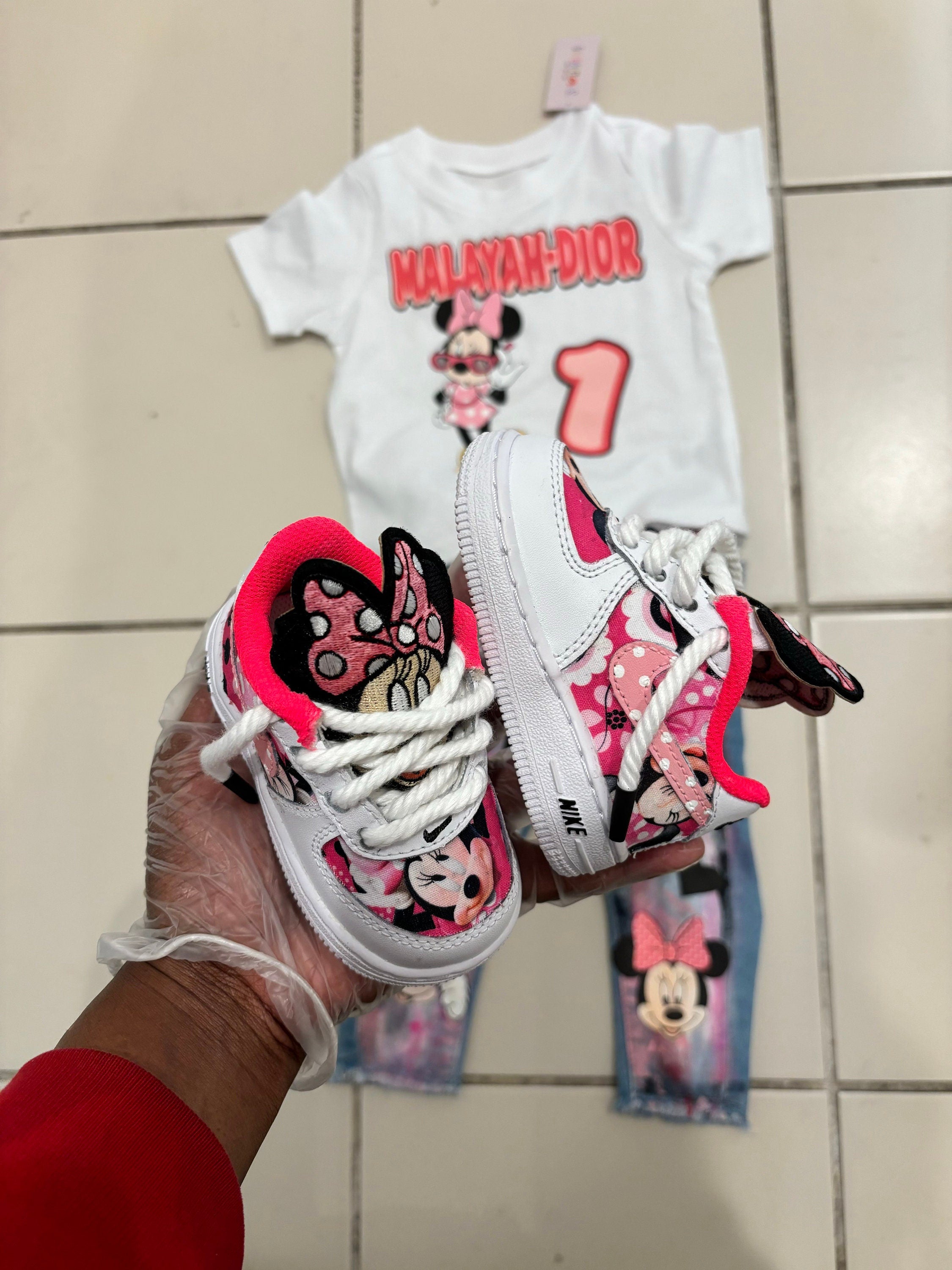 Pink Cartoon Custom Sneakers Air Force 1