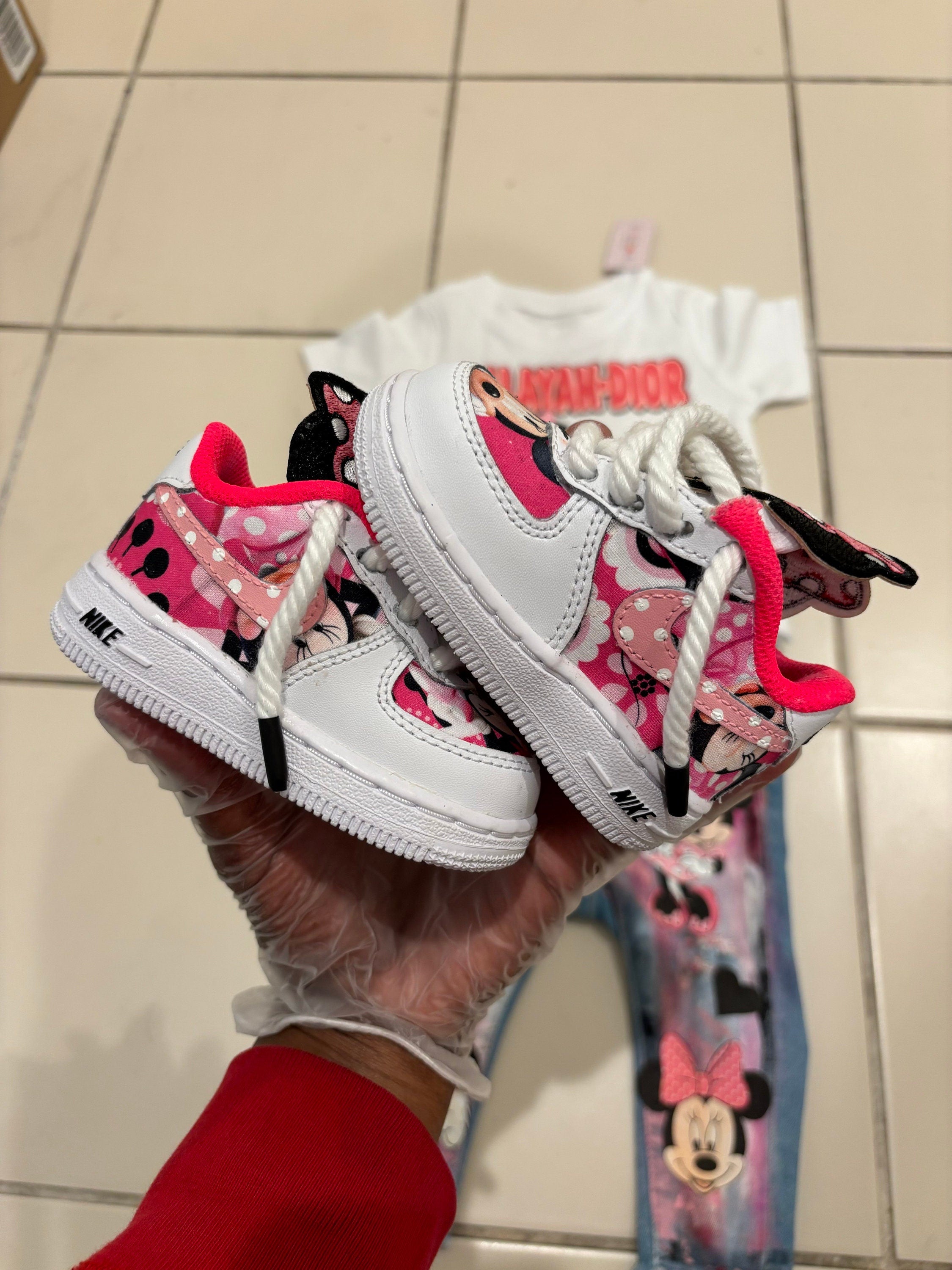 Pink Cartoon Custom Sneakers Air Force 1