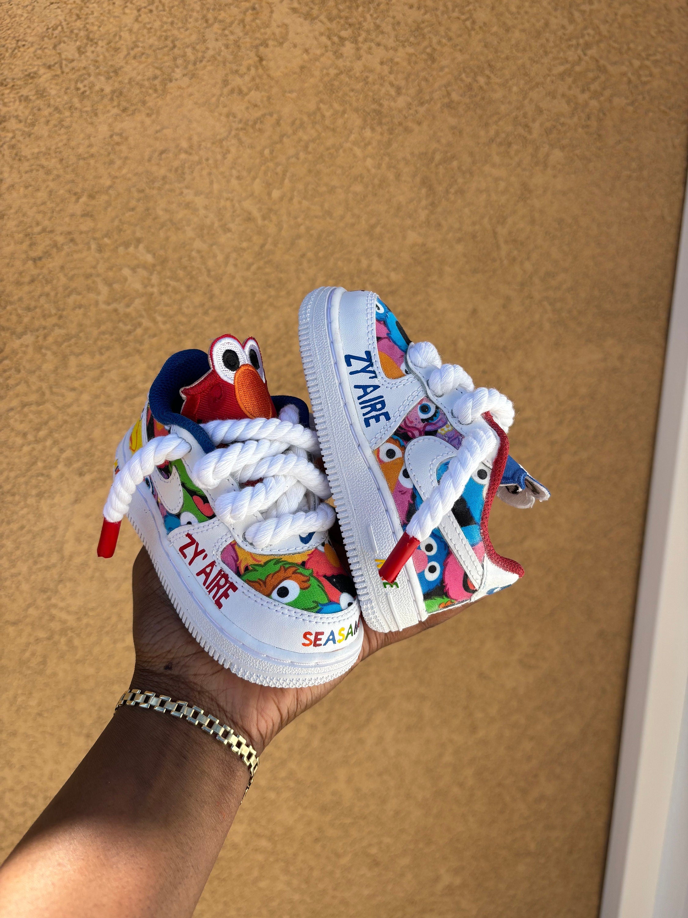 Seasame Cartoon Custom Sneakers Air Force 1