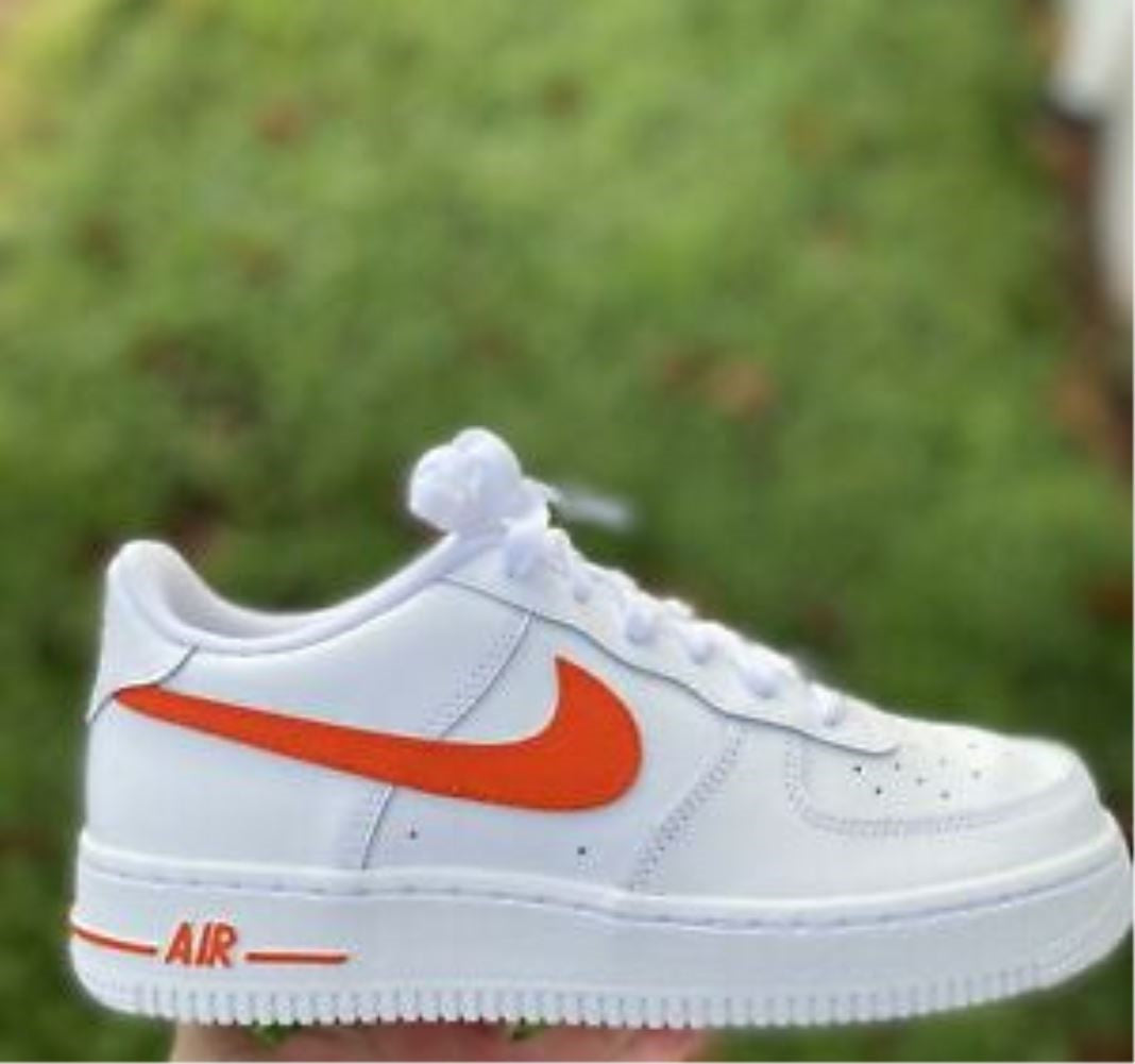 Orange Custom Sneakers Air Force 1