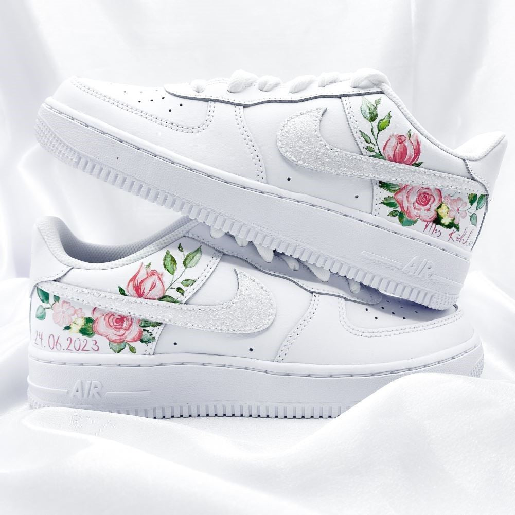 Pink Rose Custom Sneakers Air Force 1