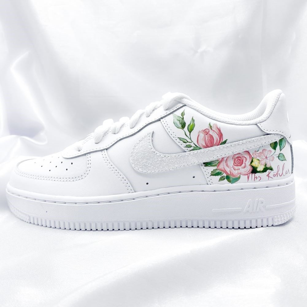 Pink Rose Custom Sneakers Air Force 1