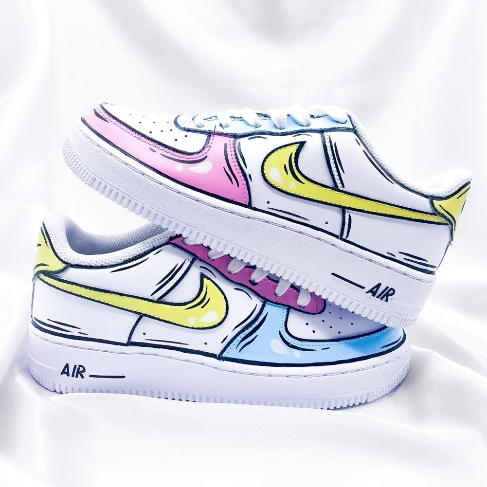 Pastel Cartoon Custom Sneakers Air Force 1