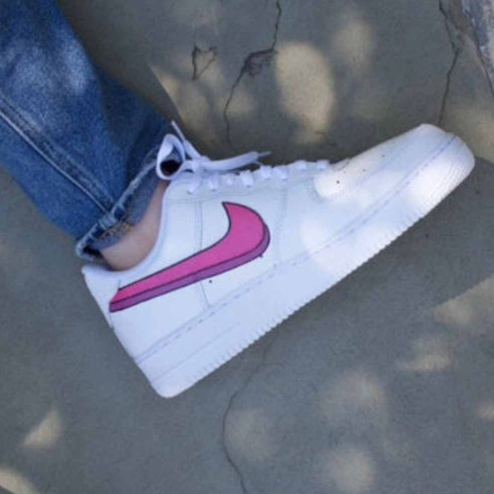 Pink Shadow Custom Sneakers Air Force 1